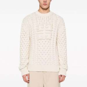 Pull à col rond en tricot décontracté pour homme à manches longues personnalisé, Pull en cachemire tendance pour homme - Product Image 1