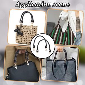 PH Pandahall Pcs Black Leather Purse Handle Purses <b>Straps</b> <b>Bag</b> <b>Replacement</b> <b>Strap</b> Round Handbag Shoulder <b>Bag</b> <b>Strap</b> With Golden Swi - Product Image 6