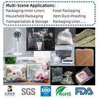 Sac à poche plat jetable en plastique HDPE translucide étanche à l'humidité et à la poussière avec emballage intérieur en film pour le stockage des pierres précieuses
