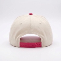 Gorra de Béisbol Personalizada con Bordado en Relieve, de 5 Paneles, para Novios, con la Frase 'Better Together', de Algodón, Dos Tonos, Crema y Rosa, con Cierre a Presión, al por Mayor