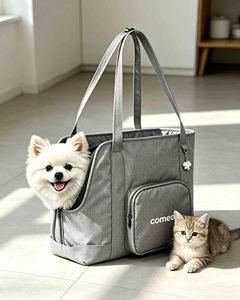 Sac de transport pour chien avec poches pour petits animaux, sac fourre-tout pour chat et chiots, sac de voyage pour animaux de compagnie - Product Image 3