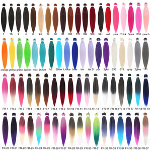 Lila Flechten Haar verlängerungen Pre Stretched Soft Yaki Synthetic Jumbo Braids DIY Pferdes chwanz Braid Pink Grau Orange Rot Blau Haar - Product Image 5