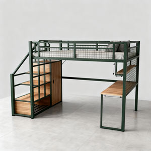 Nouveau design <span class=keywords><strong>de</strong></span> mobilier <span class=keywords><strong>de</strong></span> chambre à coucher <span class=keywords><strong>lit</strong></span> mezzanine en métal personnalisé pour hôtel/auberge/appartement/utilisation domestique <span class=keywords><strong>lit</strong></span> superposé - Product Image 1