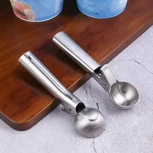 Balls Ice Cream Spoon Tools Watermelon Spoon Stainless Steel Ice Cream Scoop Ice Ball Maker Frozen Yogurt Cookie Dough Meat