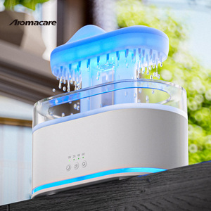 Humidificador de luz nocturna de aromaterapia de aire de 500Ml difusor de Aroma de nube de lluvia con sonido de lluvia - Product Image 2