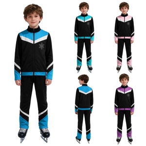 6-16 Kids Boys Latin <b>Dance</b> Competition Latin Wear Figure Skating Training Costume Jacket With Elastic Waistband <b>Pants</b> Sets - Product Image 1