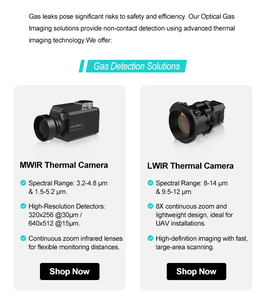 640x512 LWIR 9,5-12μm <span class=keywords><strong>Zoom</strong></span> 9-35mm MWIR 3,2-3.4μm CH4 Detector de infrarrojos de gas Módulo de cámara de imagen de gas óptico OGI térmico - Product Image 3