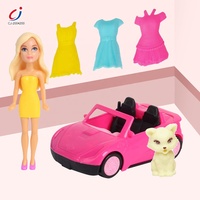 Ensemble de robes de couleur et de voiture, jeu de mode pour filles, robe de poupée DIY pour filles, cadeau