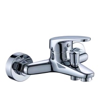 Robinet de douche mural poli salle de bain interrupteur dissimulé mitigeur chaud froid Triple robinet pour baignoire baignoire