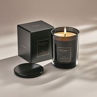 Bocaux à bougies personnalisés de luxe en verre ambré marron 4oz 8oz pour la fabrication de bougies