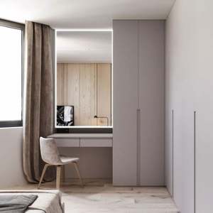 Modern Wardrobe Light Luxury Room <b>Cabinet</b> <b>Wooden</b> Combination Minimalist Covered Household Wardrobe - Product Image 5