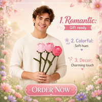 Fleur artificielle HUGMEI, fleur artificielle au toucher réel, tulipe en peluche, faite à la main, décoration de Noël réaliste pour la maison