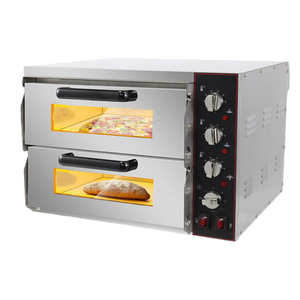 Oven Pizza listrik 2 dek, dengan Oven Pizza roti komersial Batu - Product Image 1