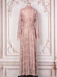 <span class=keywords><strong>Abito</strong></span> da festa lungo <span class=keywords><strong>rosa</strong></span> del medio oriente all'ingrosso Boutique 2025 nuova moda <span class=keywords><strong>abito</strong></span> da donna in <span class=keywords><strong>oro</strong></span> caldo a manica lunga elegante Abaya Muslim - Product Image 5