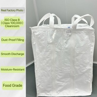 Sacs Super Sacks de 1 tonne pour sucre de qualité alimentaire, sacs en vrac Jumbo de 1000 kg, 4 panneaux, 4 boucles de levage, PP vierge traité anti-UV pour tapioca et amidon de maïs