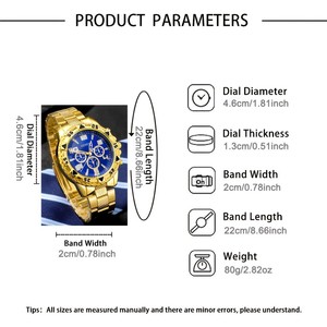 Montre à quartz pour homme Geneva Cross-border Explosions, avec verre anti-lumière bleue écologique, bracelet en alliage, aiguilles, style affaires et loisirs, trois cadrans - Product Image 4