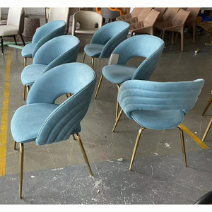 <span class=keywords><strong>Mejor</strong></span> venta italiano minimalista <span class=keywords><strong>tela</strong></span> Silla de comedor de hotel de estilo moderno comedor hardware pie sillón - Product Image 5