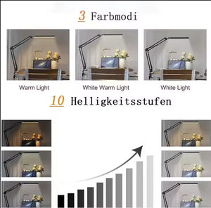 Lampe de lecture pliable à bras long à LED, protection des yeux, lampes USB, étude, studio, portable, clip de bureau, lampe de table pour étudiants - Product Image 5