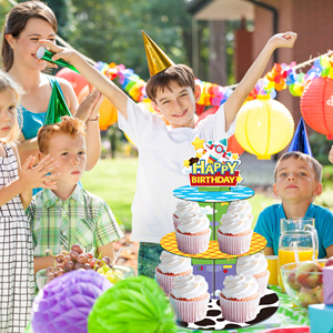 Huancai-soporte para <span class=keywords><strong>pastel</strong></span> <span class=keywords><strong>de</strong></span> fiesta <span class=keywords><strong>de</strong></span> <span class=keywords><strong>3</strong></span> niveles, soporte para magdalenas, postres, juguetes <span class=keywords><strong>de</strong></span> cumpleaños para niños, suministros para fiesta - Product Image 5