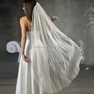 YM64 1 Layer Bridal Waltz Veil Classic Wedding Veil Wedding Accessories