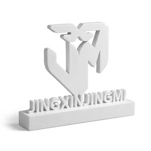 Support d'affichage personnalisé pour logo imprimé en 3D SLA, modèle imprimé en résine blanche avec peinture par pulvérisation, fabricant OEM à délai rapide - Product Image 1
