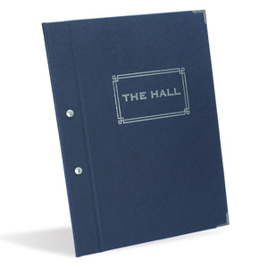 Cubierta de Menú de Piel Sintética Azul Marino para Restaurante, Menú de Bar Personalizado con Tapa Exterior Atornillada, Libro de Menú para Restaurante - Product Image 3