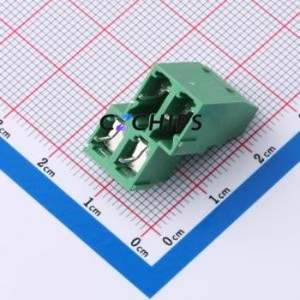 MX127HLA-5.08-02P-GN01-Cu-Y-A <b>Screw</b> Terminal <b>Block</b> Through hole Component THT,P=5.08mm Connector 2x2P 5.08mm Green Through Hole - Product Image 2