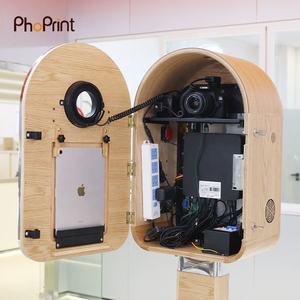 Machine en bois de cabine de <span class=keywords><strong>photo</strong></span> de Dslr Ipad Ipad de conception classique avec la lumière instantanée - Product Image 4