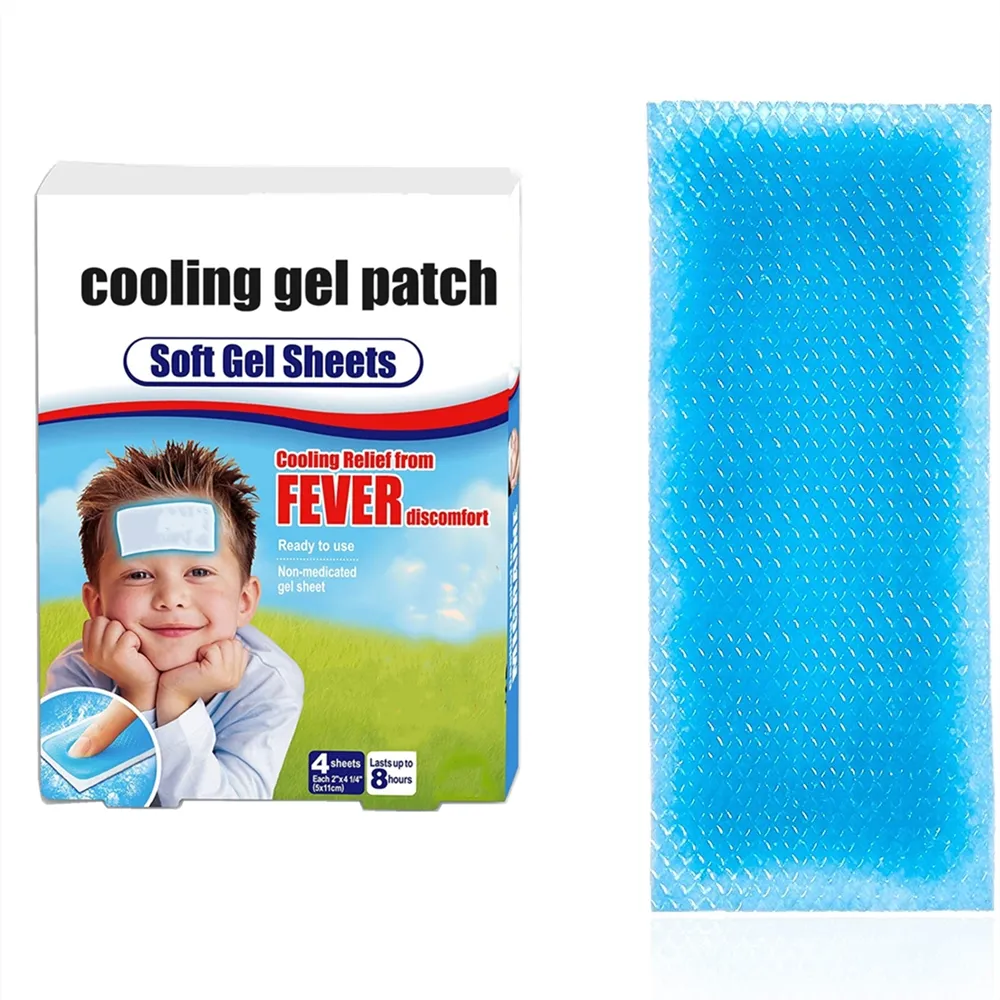 Nieuwe Items Blauwe Hydrogel Antipyretische Koele Gelpads Baby Verminderen Koortsverkoelingspleister