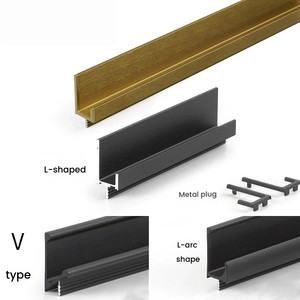 Modern Minimalist L-Shape Recessed Embedded Handle Hidden Concealed Pull for Kitchen Cabinet Drawer Custom Furniture Grip - Product Image 1