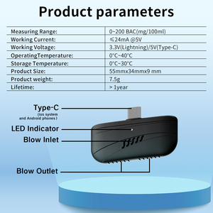 2025 Chất lượng cao Mini 602 MEMS 0-200 Bac rượu gas <span class=keywords><strong>Sensor</strong></span> Detector cảm biến rượu đối với trang chủ với FCC/CE/ROHS chứng chỉ - Product Image 2