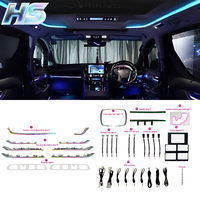 Kit d'éclairage d'ambiance pour voiture 26 en 1, 25 lumières, 64 couleurs, écran, contrôle par application, kit symphonie pour Toyota Alphard Vellfire 30 2015-2023