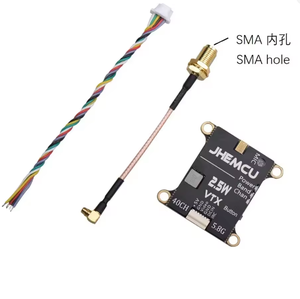 JHEMCU 2.5W VTX 5.8G 40CH ปรับได้ ไมโครโฟนในตัว รองรับแบตเตอรี่ 2-6S ขนาด 30x30 มม. สำหรับเครื่องบินบังคับวิทยุระยะไกล - Product Image 4