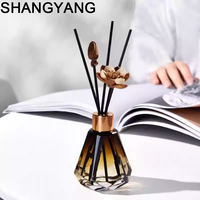 Bouteilles en verre de luxe vides de 60 ml en forme de cône, couleur marron dégradé, pour diffuseur à bâtonnets, personnalisables, vente en gros