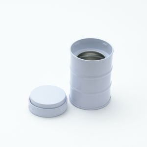 Factory Custom Oil <b>Drum</b> Shaped Medical Gas Tin <b>Box</b> with Custom Color and Size - Product Image 5