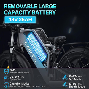 Moto Elettrica da Fuoristrada per Adulti T26, Motore 1500W, Batteria al Litio 48V 25Ah, Autonomia 60Km, Freno a Disco - Product Image 3