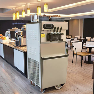 Máquina comercial profesional de helados de alta producción, servicio suave de Gelato de 3 sabores para restaurantes que usan agua con leche cruda - Product Image 5