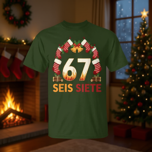 เสื้อยืดคริสต์มาสลายมีม ไซส์ 67 ของขวัญวันหยุด - Product Image 3