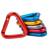 Mousqueton porte-clés grand triangle mousqueton d'escalade extérieur en alliage d'aluminium clip lanière sangle