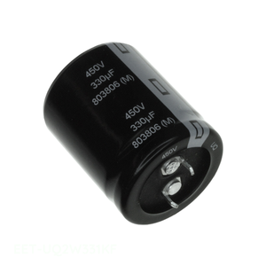 Condensateur original à traversée de trou 330 µF, en aluminium, 330 µF 20% 450V, à fixation rapide TH EET-UQ2W331KF - Product Image 1