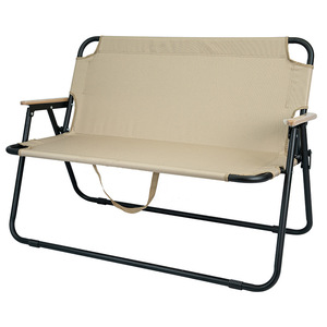 Chaise pliante double 110x55x74cm, chaise de camping portable d'extérieur avec dossier, style rectangulaire moderne - Product Image 4