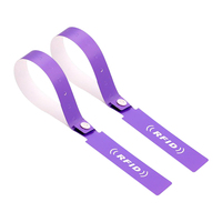 Produit personnalisé flexible étanche souple PVC snap rfid bracelet ID Band bébé identification NFC bracelet pour usage hospitalier