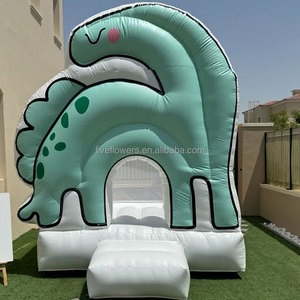 Casa de Rebote Inflable Grande para Exteriores con Diseño de Dinosaurio, Blanca, Completamente de PVC, 10x10 - Product Image 2