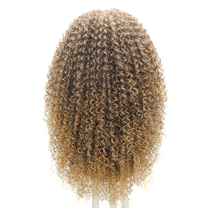 Perruque mongole synthétique crépue lisse, cheveux bouclés <span class=keywords><strong>Afro</strong></span> pour femmes noires, vente en gros, nouveauté - Product Image 2