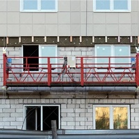 Plataforma de Trabajo Suspendida ZLP500, Góndola Elevadora para Limpieza de Edificios, 5m, Acero Pintado
