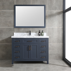 Meuble-lavabo moderne en bois massif de haute qualité avec charnières à fermeture amortie, écologique et résistant à l'eau, idéal pour appartement et atelier - Product Image 1