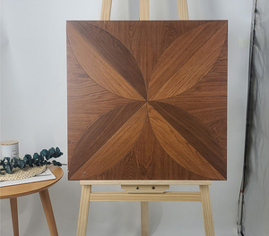 Carrelage en porcelaine imitation parquet en noyer rétro, 600 x 600 mm, finition mate, antidérapant, pour la décoration <span class=keywords><strong>de</strong></span> la cuisine, <span class=keywords><strong>de</strong></span> la salle <span class=keywords><strong>de</strong></span> bain et des pièces - Product Image 2