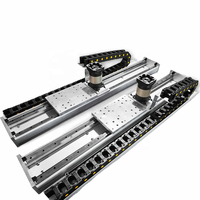 Table coulissante à double rail de haute précision avec chaîne porte-câbles pour automatisation industrielle de palettiseur CNC