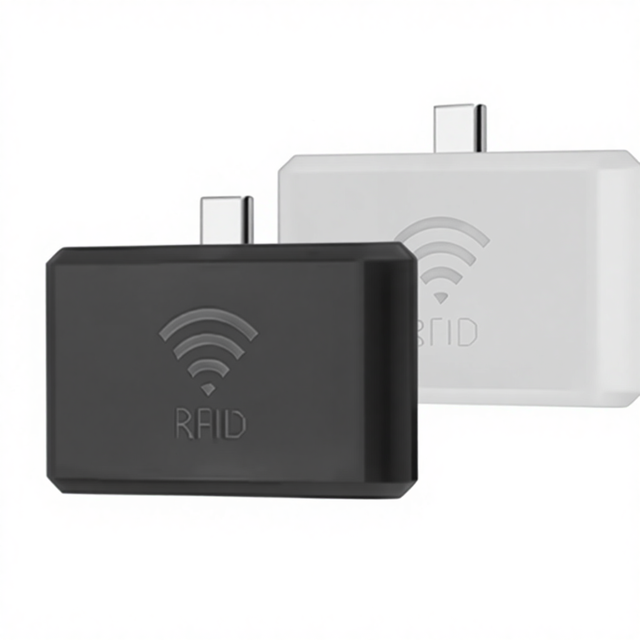 Portable ISO18000-6C RFID Card Reader Writer UHF Mobile Phone OTG Access Control USB Type-C ABS White