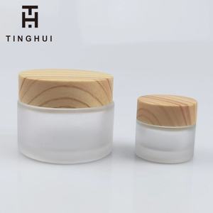 Tarro de Vidrio Esmerilado con Tapa de Bambú para Cosméticos, Transparente, con Logotipo Personalizado, 5g 15g 30g 50g 100g 200g - Product Image 5